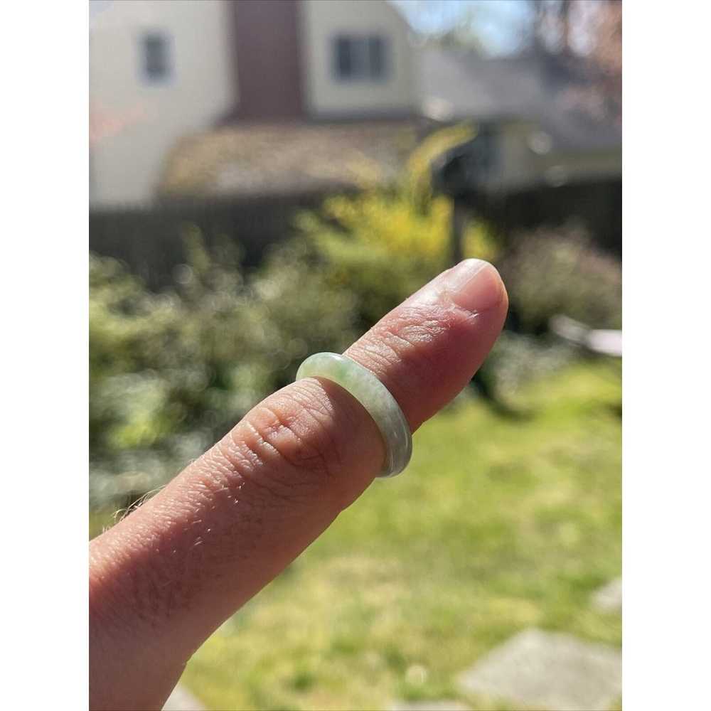 Jade Ring Band Vintage Estate Size 6 - image 5