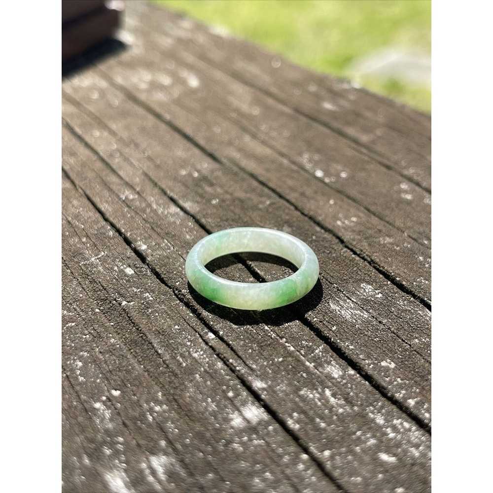 Jade Ring Band Vintage Estate Size 6 - image 7