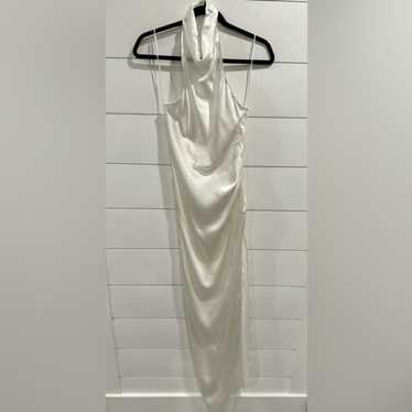 Amanda Uprichard white silk Samba gown