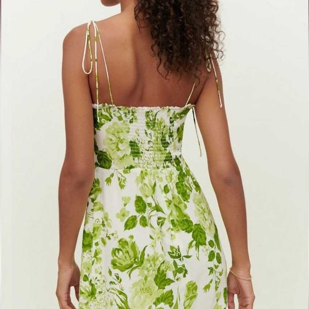 NWOT Reformation Louelle Rialto Green Floral Mini… - image 4