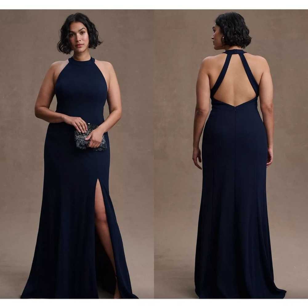 BHLDN Lennox Dress Size 16 Navy Bridesmaid Weddin… - image 3