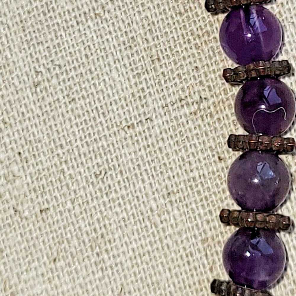 Stauer Amethyst Bead Beaded Royal Purple Necklace… - image 11