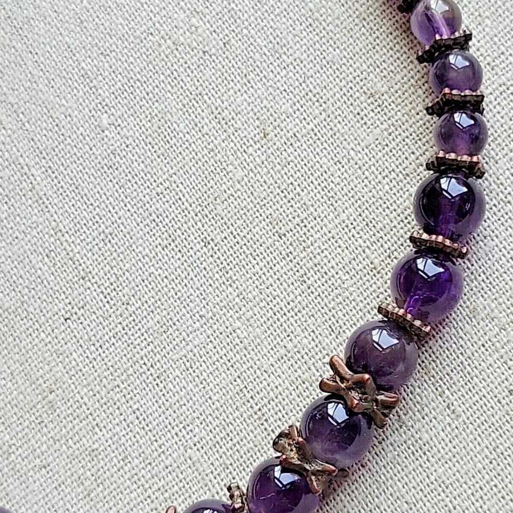 Stauer Amethyst Bead Beaded Royal Purple Necklace… - image 4