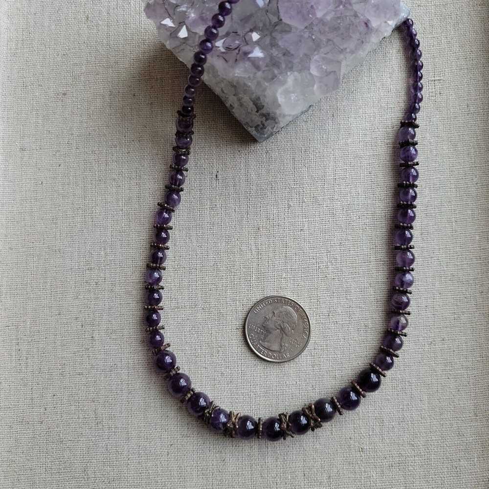 Stauer Amethyst Bead Beaded Royal Purple Necklace… - image 5