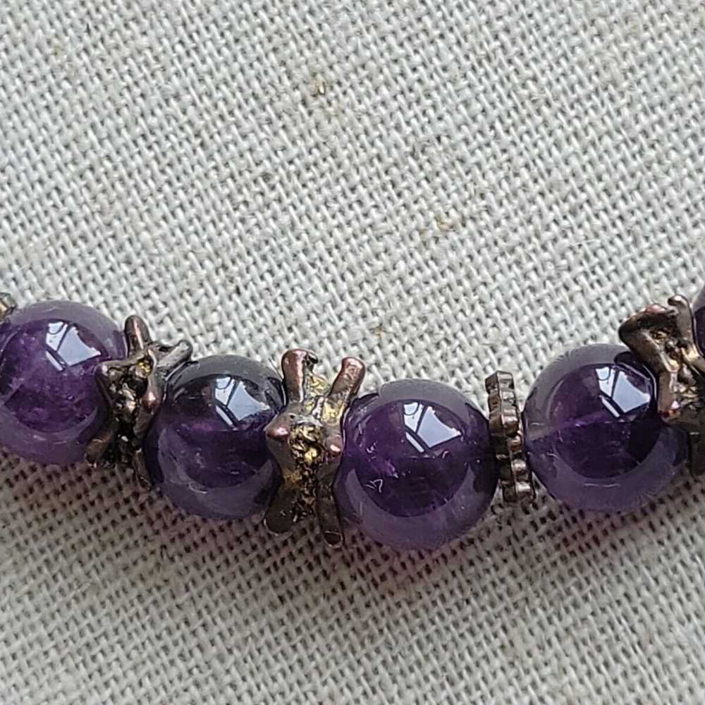 Stauer Amethyst Bead Beaded Royal Purple Necklace… - image 7