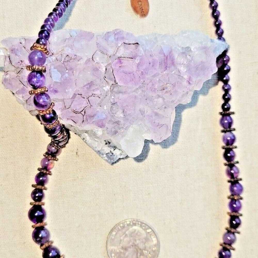 Stauer Amethyst Bead Beaded Royal Purple Necklace… - image 8