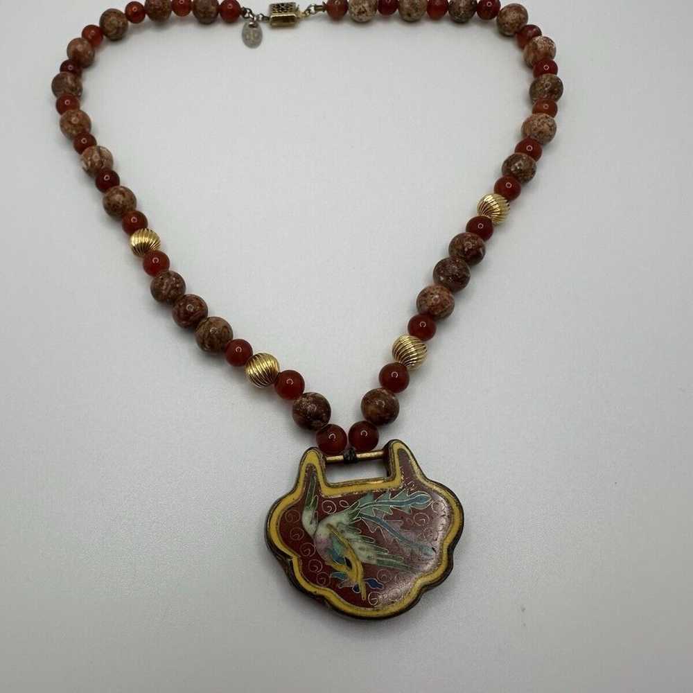 Vintage Le’s Bernard Sterling Silver Jasper Carne… - image 7