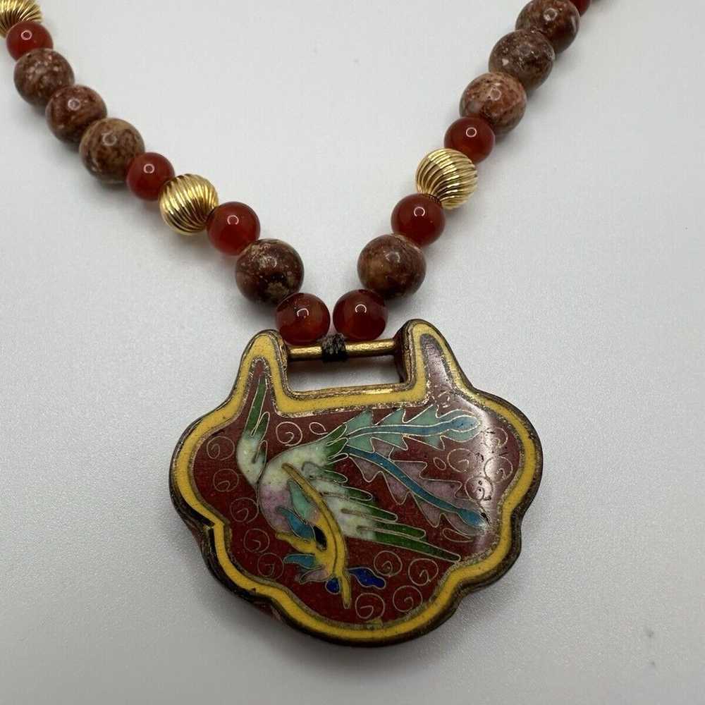 Vintage Le’s Bernard Sterling Silver Jasper Carne… - image 9