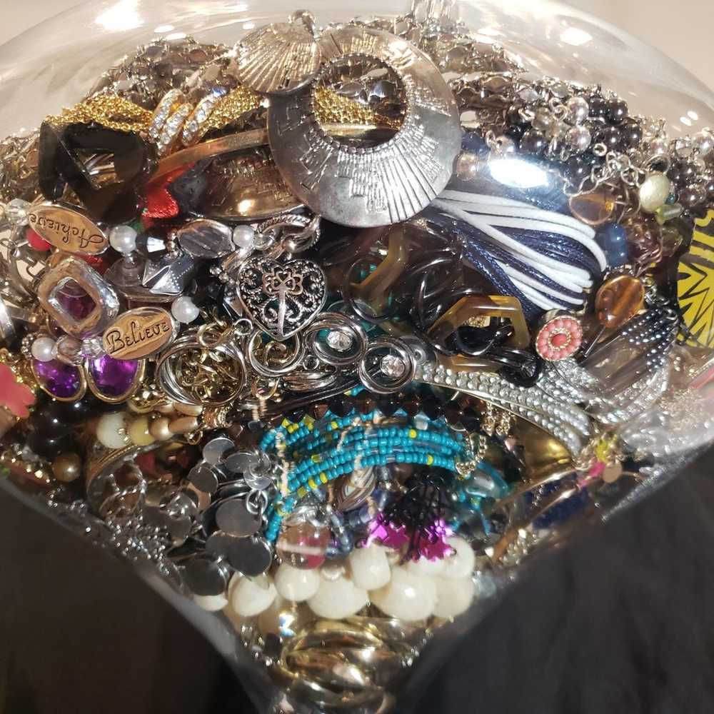 7 lbs Wearable Costume Jewelry Lot - image 1