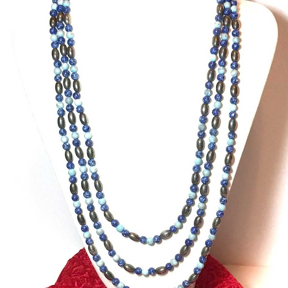 Vintage Triple Strand Necklace - image 2