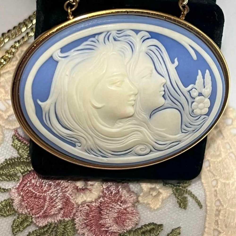 Vintage WEST GERMANY Cameo Pendant Necklace - image 6