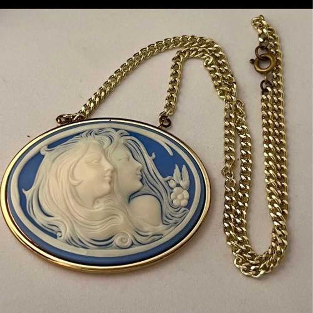 Vintage WEST GERMANY Cameo Pendant Necklace - image 8