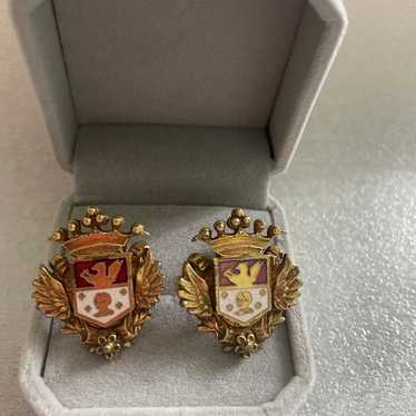 Coro vintage coat of Arms screwback earrings