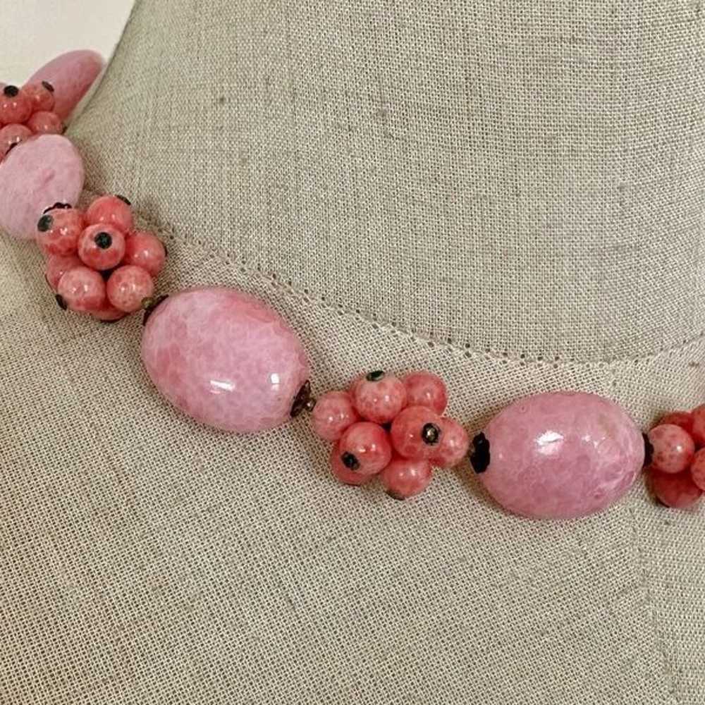 Jonne vintage pink beaded choker necklace - image 10