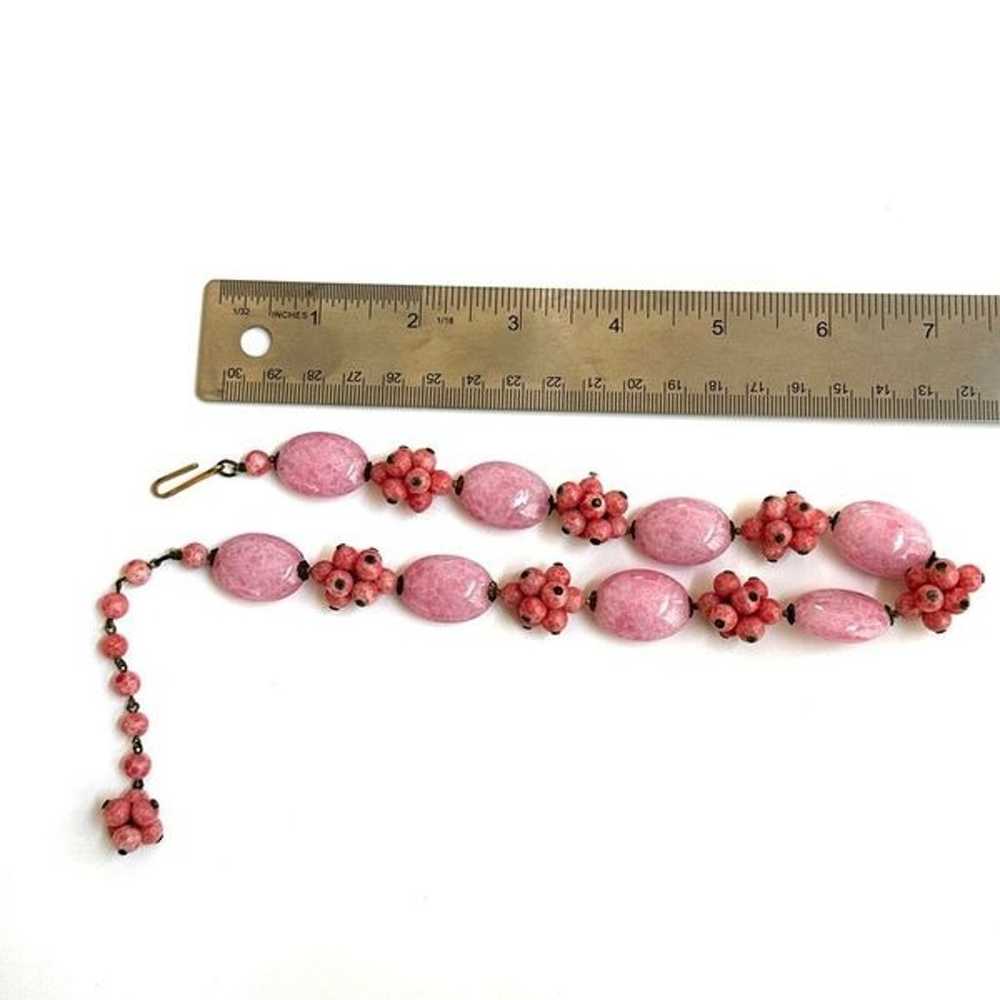 Jonne vintage pink beaded choker necklace - image 3