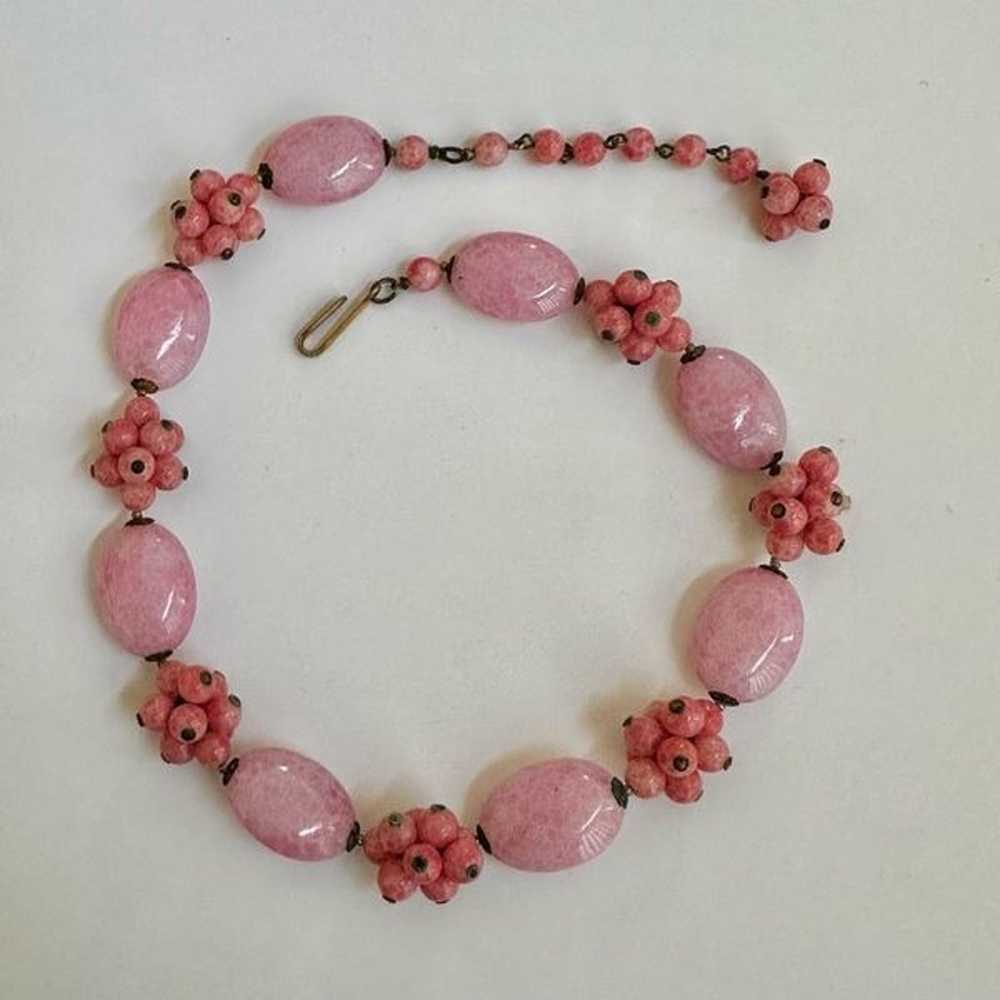 Jonne vintage pink beaded choker necklace - image 6