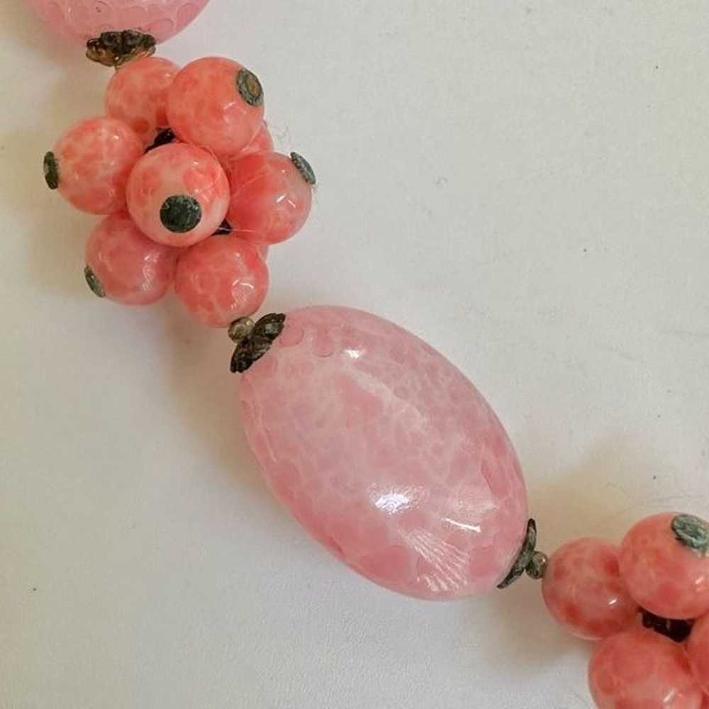 Jonne vintage pink beaded choker necklace - image 7