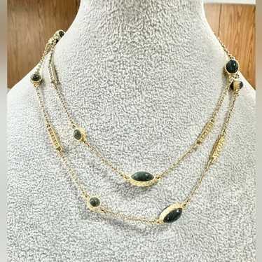 Ann Taylor Gold Tone With Rhinestone And Black And