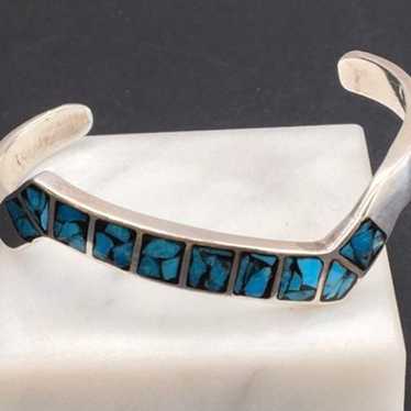 Vintage Sterling Turquoise Cuff Bracelet