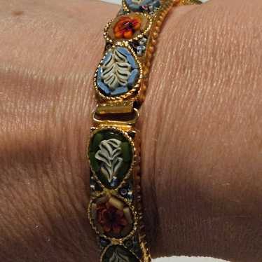 Vintage Micro Mosaic panel bracelet