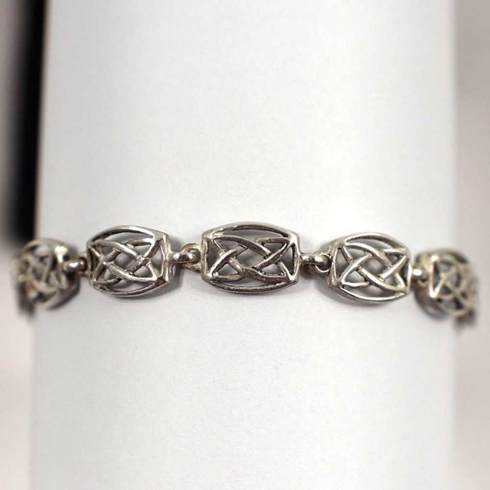 Vintage 925 Sterling Silver Celtic Knot Pagan Tri… - image 1