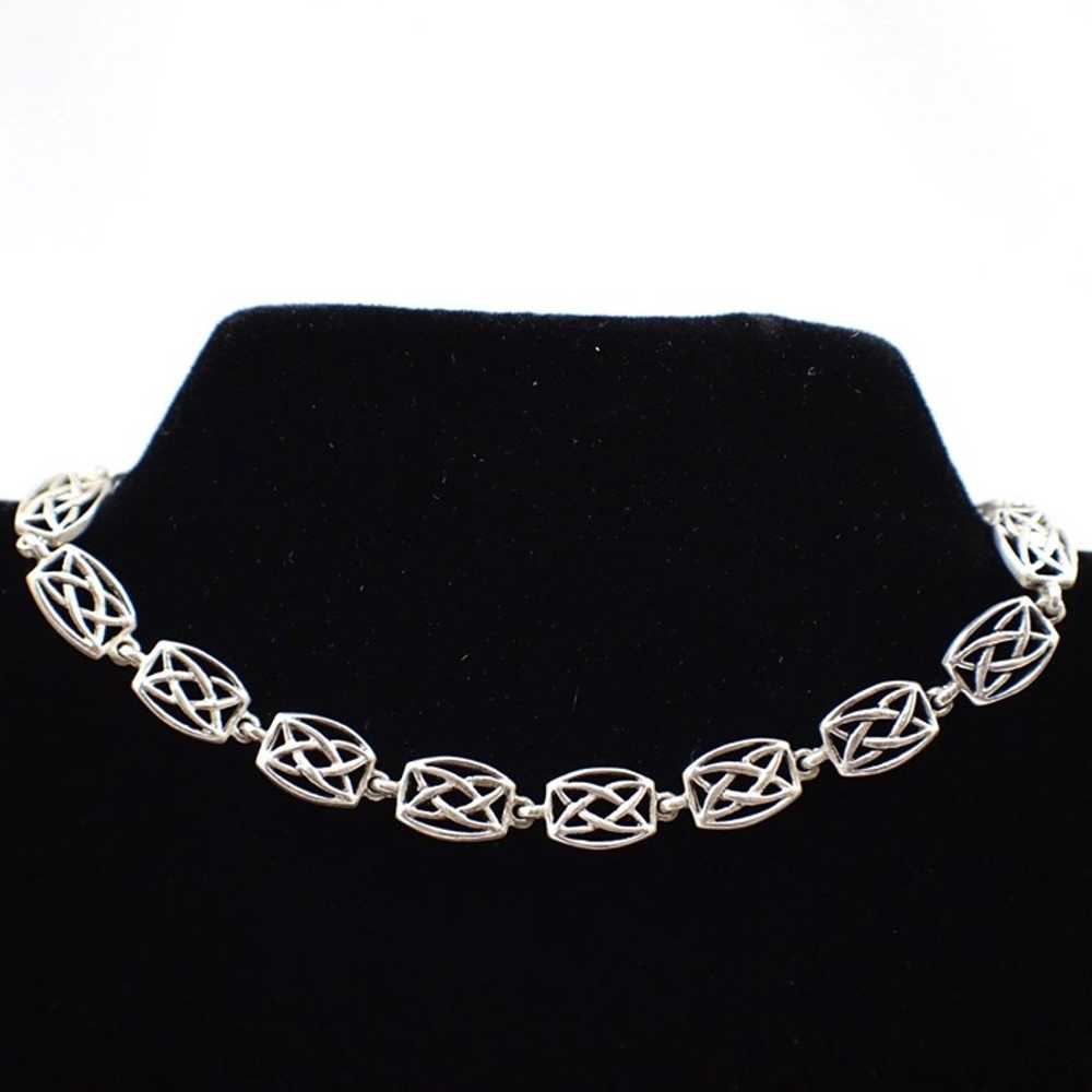 Vintage 925 Sterling Silver Celtic Knot Pagan Tri… - image 2