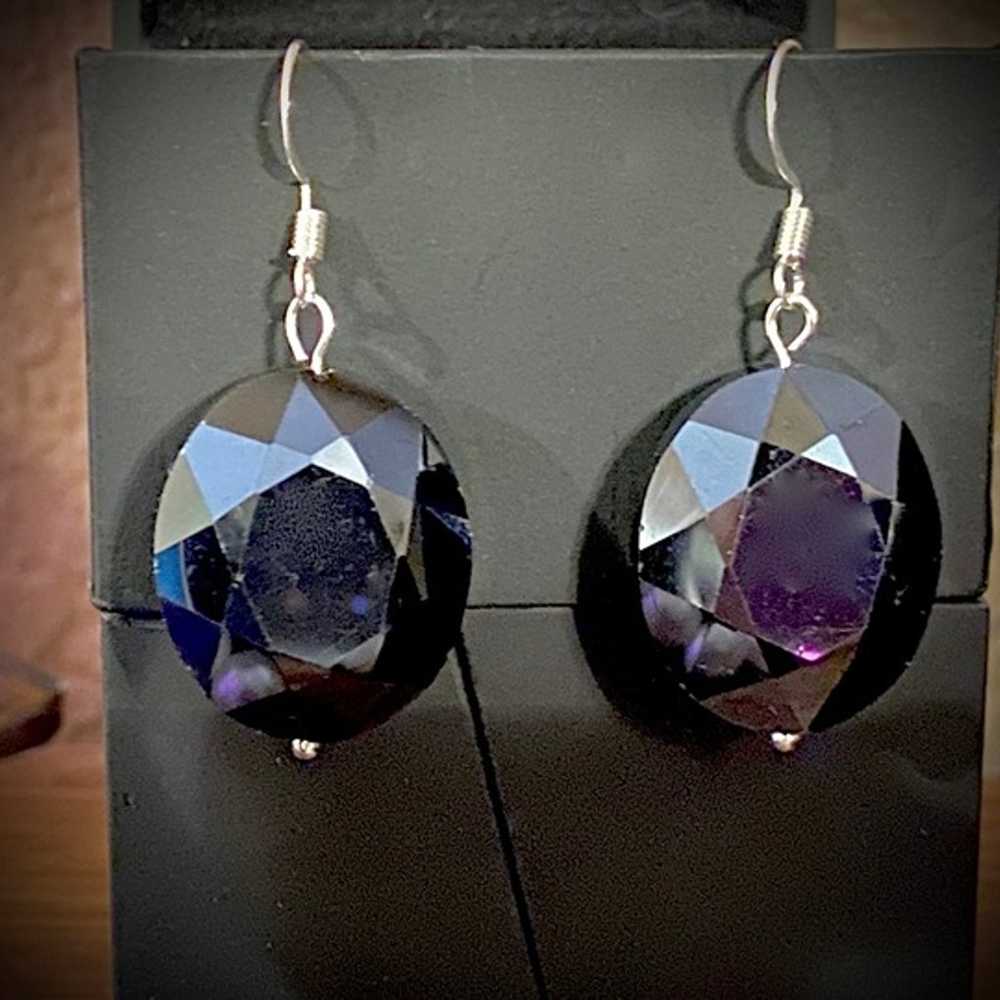 "Reinvented Vintage" Faceted Black and Faux Pearl… - image 3