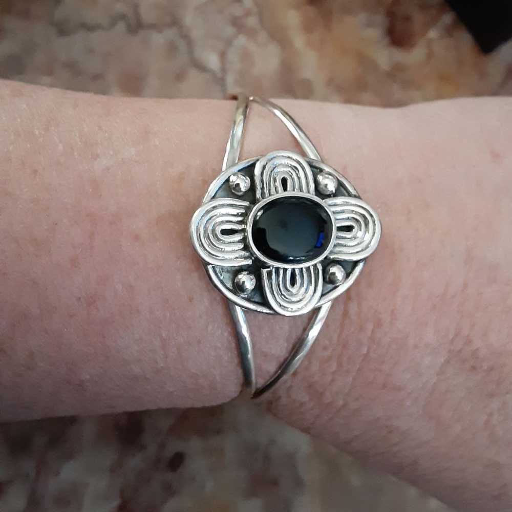 Beautiful sterling onyx bracelet - image 1