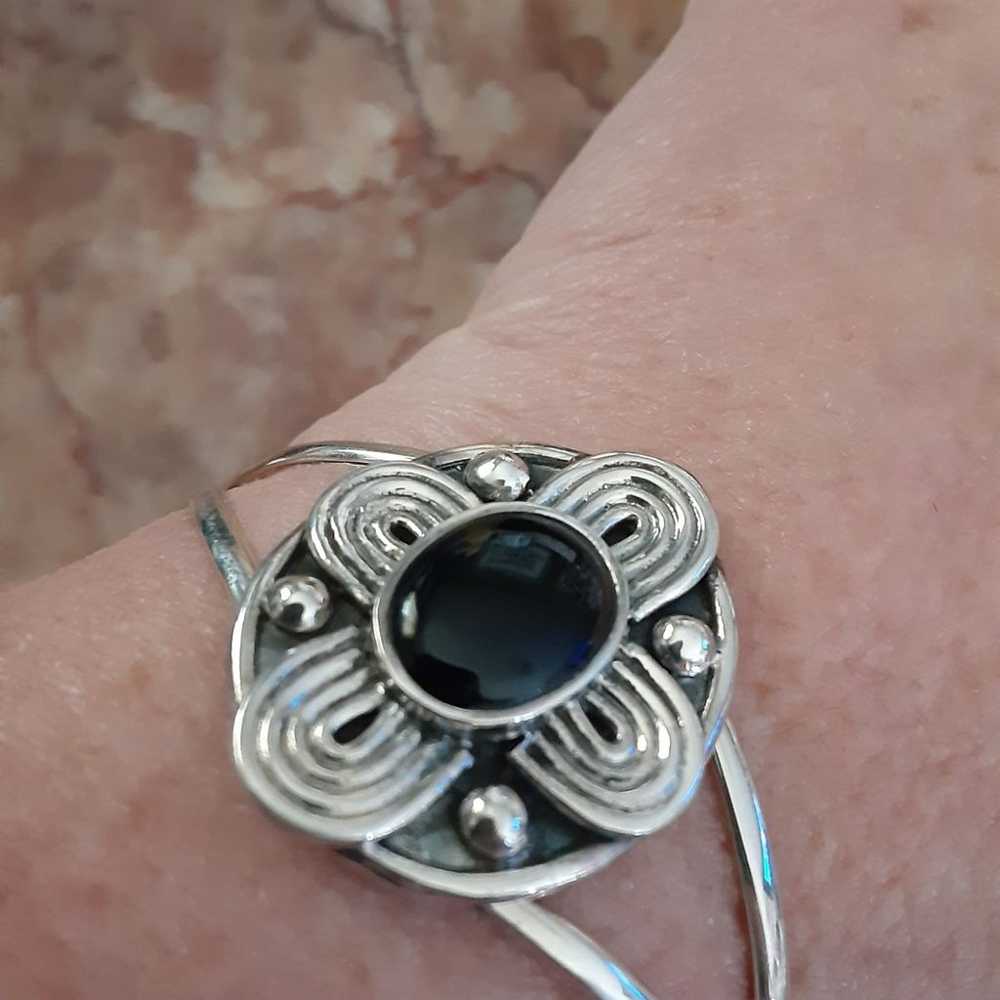 Beautiful sterling onyx bracelet - image 2