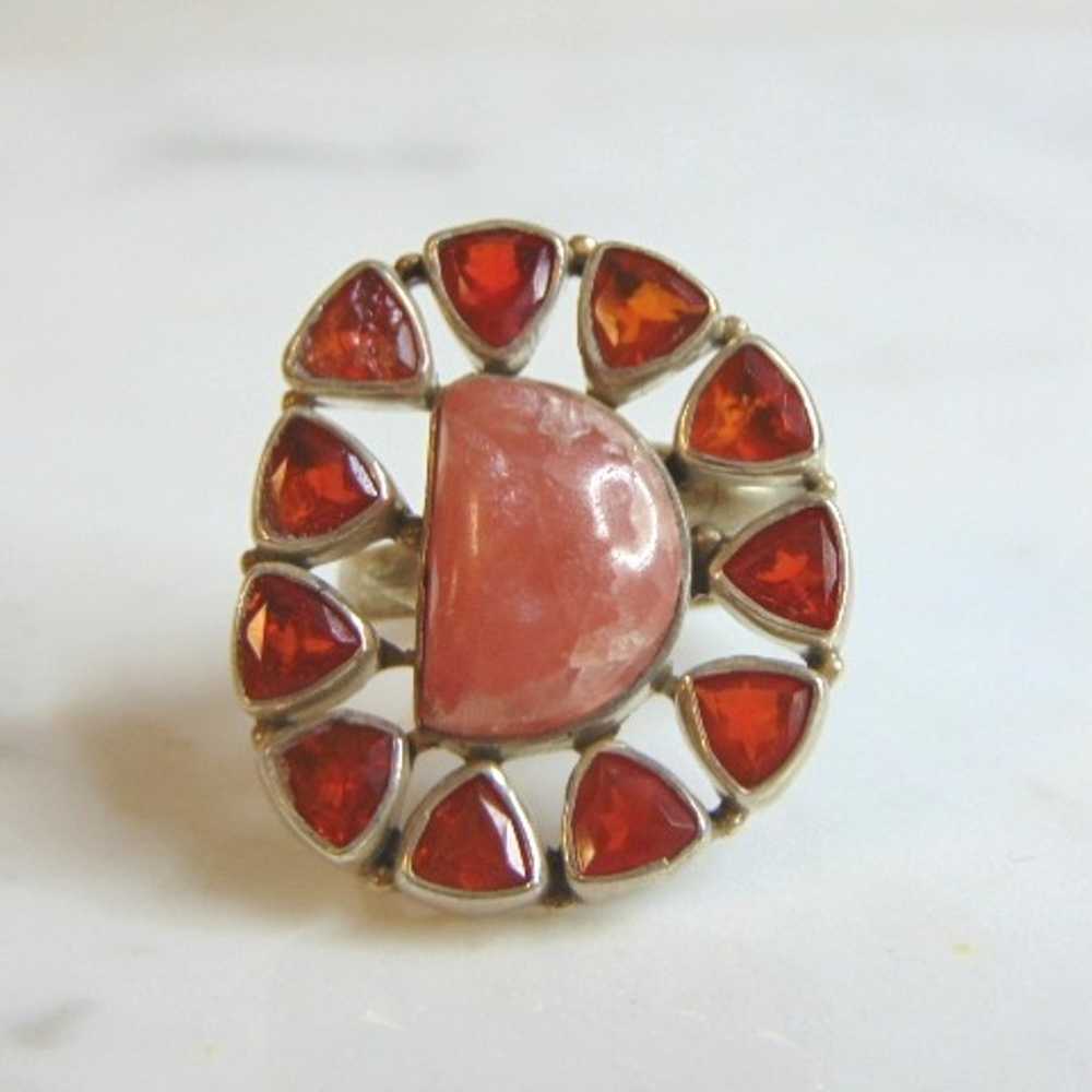 Womens Vintage Estate Sterling Silver Multi Stone… - image 2