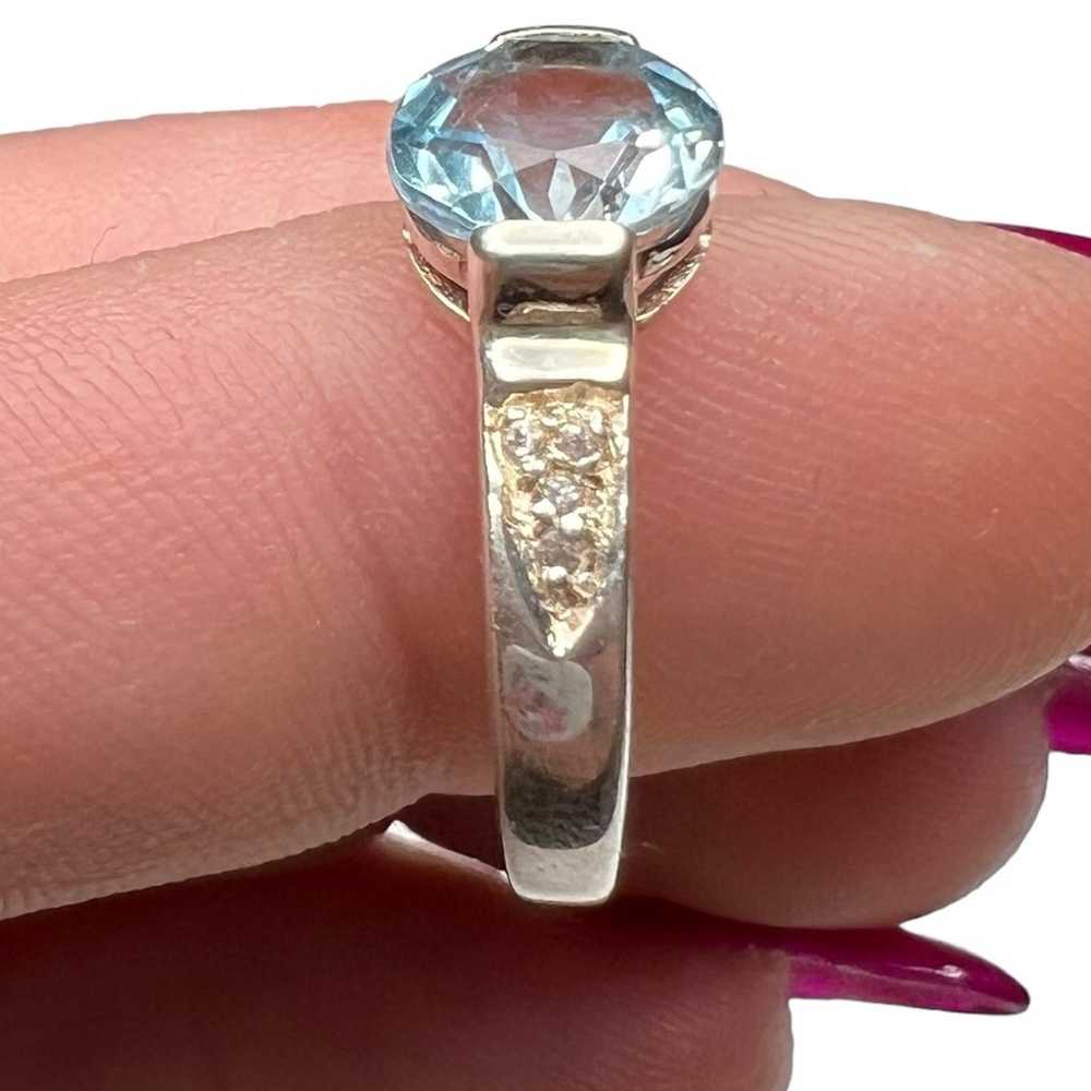 Beautiful Vintage Sterling Silver 925 Aquamarine … - image 11