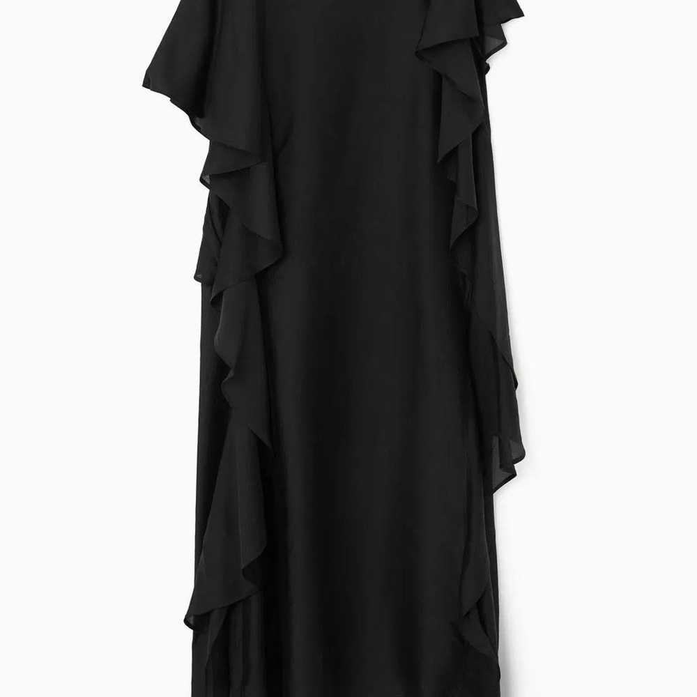 COS RUFFLED ASYMMETRIC MIDI DRESS - image 2