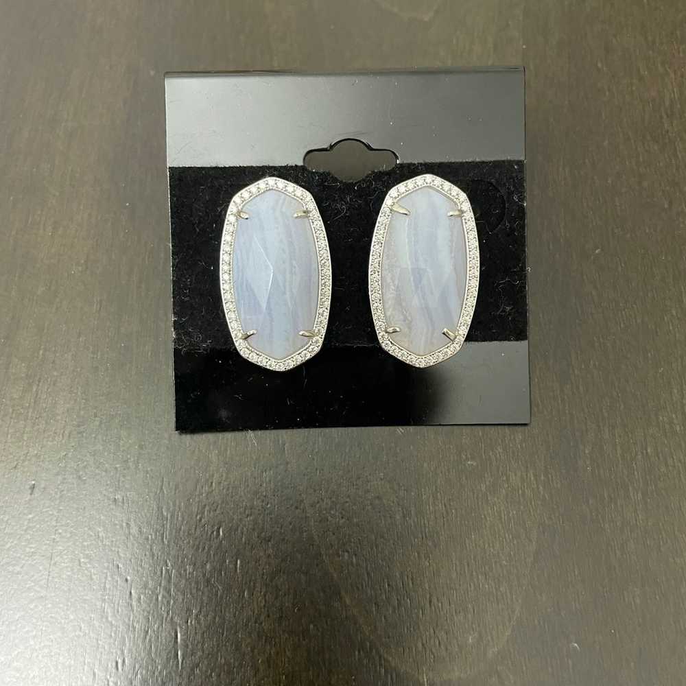 Kendra Scott Vintage Elise Luxe Earrings In Blue … - image 1