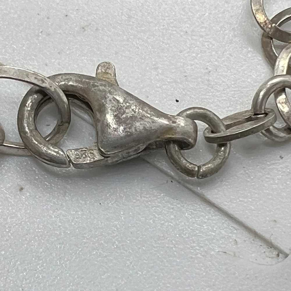 Vtg Sterling Silver 3 Strand of Rings Necklace - image 3