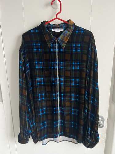 Acne Studios $512 Acne Studios Plaid Fluid Velvet 