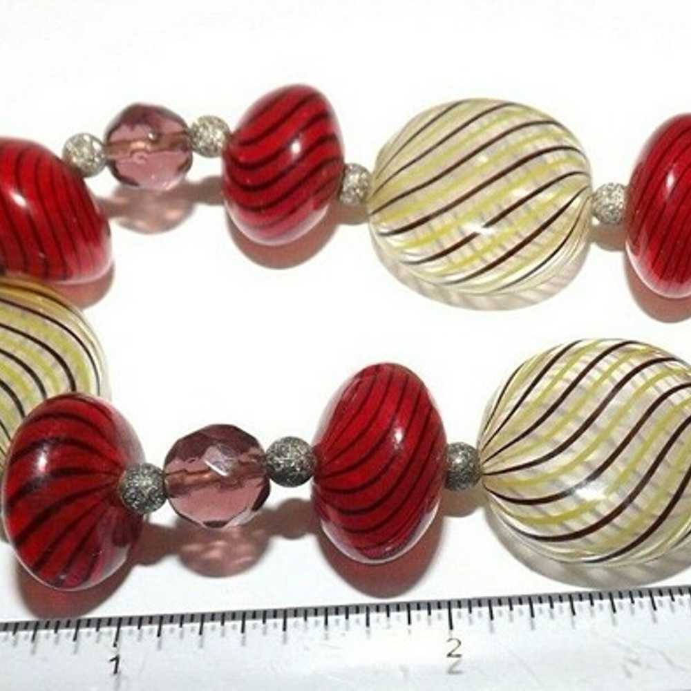 Vintage Venetian Murano Glass Bubbles Beaded Brac… - image 2