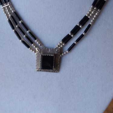 Vintage Navajo sterling silver necklace - image 1