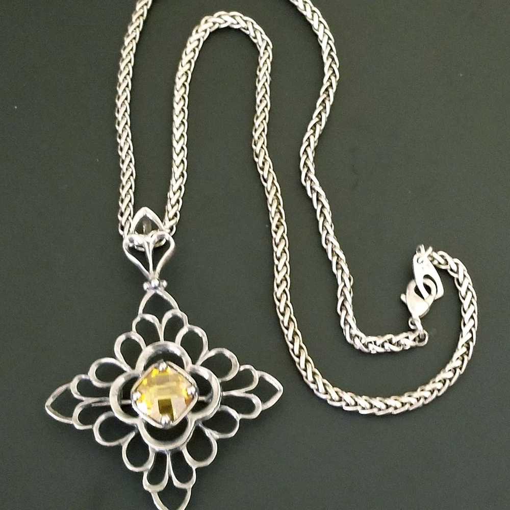 Silpada Sterling Silver & Citrine Pin/ Pendant - image 1