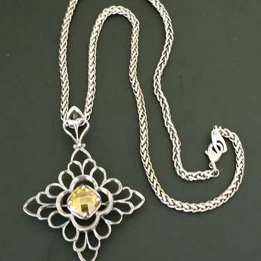 Silpada Sterling Silver & Citrine Pin/ Pendant - image 1