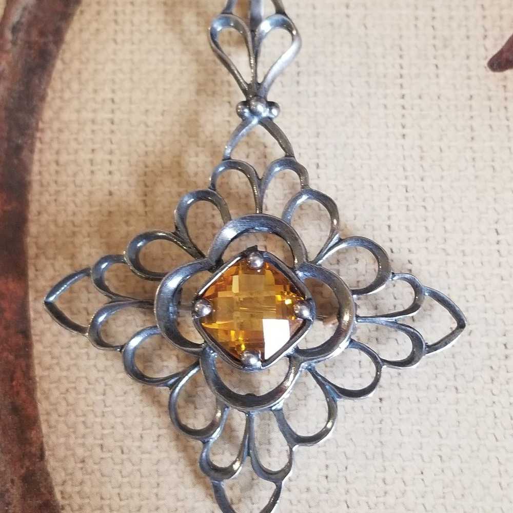 Silpada Sterling Silver & Citrine Pin/ Pendant - image 6