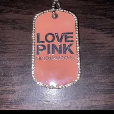 VS Pink *RARE* bling dog tag necklace