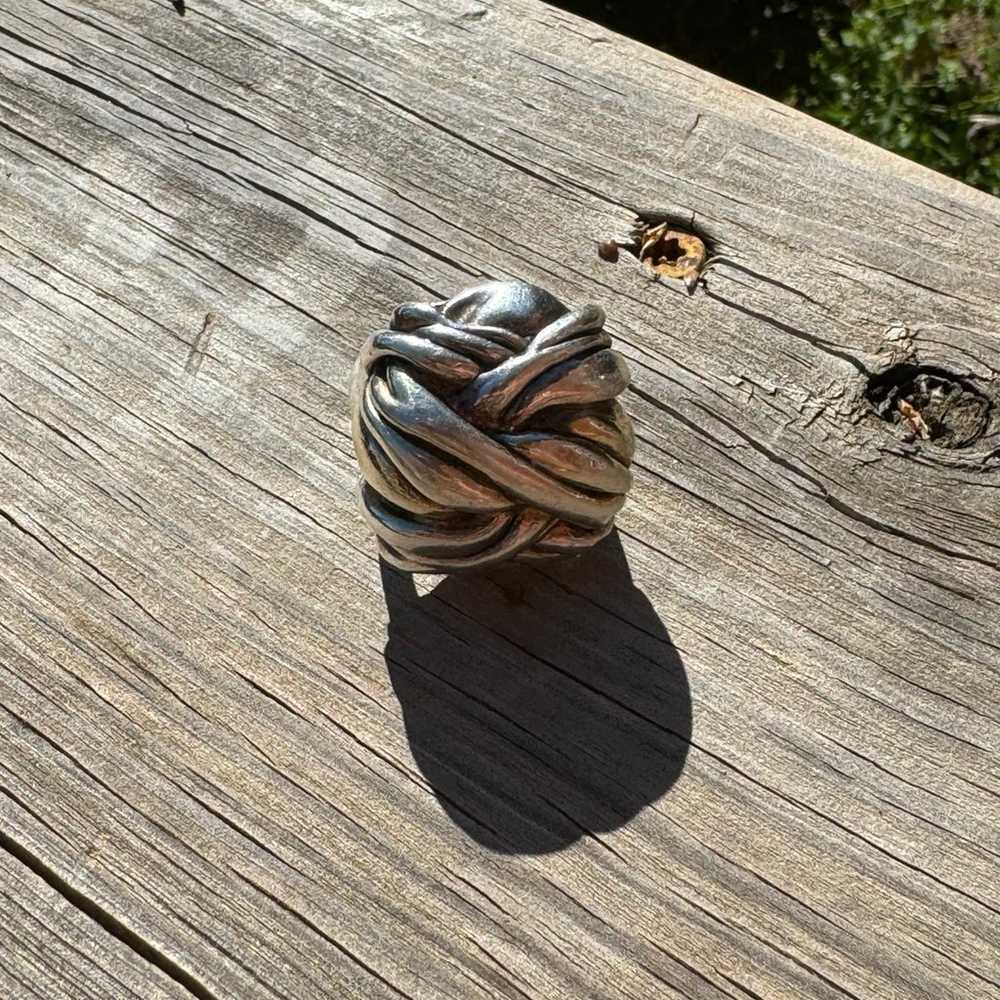 Sterling silver vintage knot ring - image 4