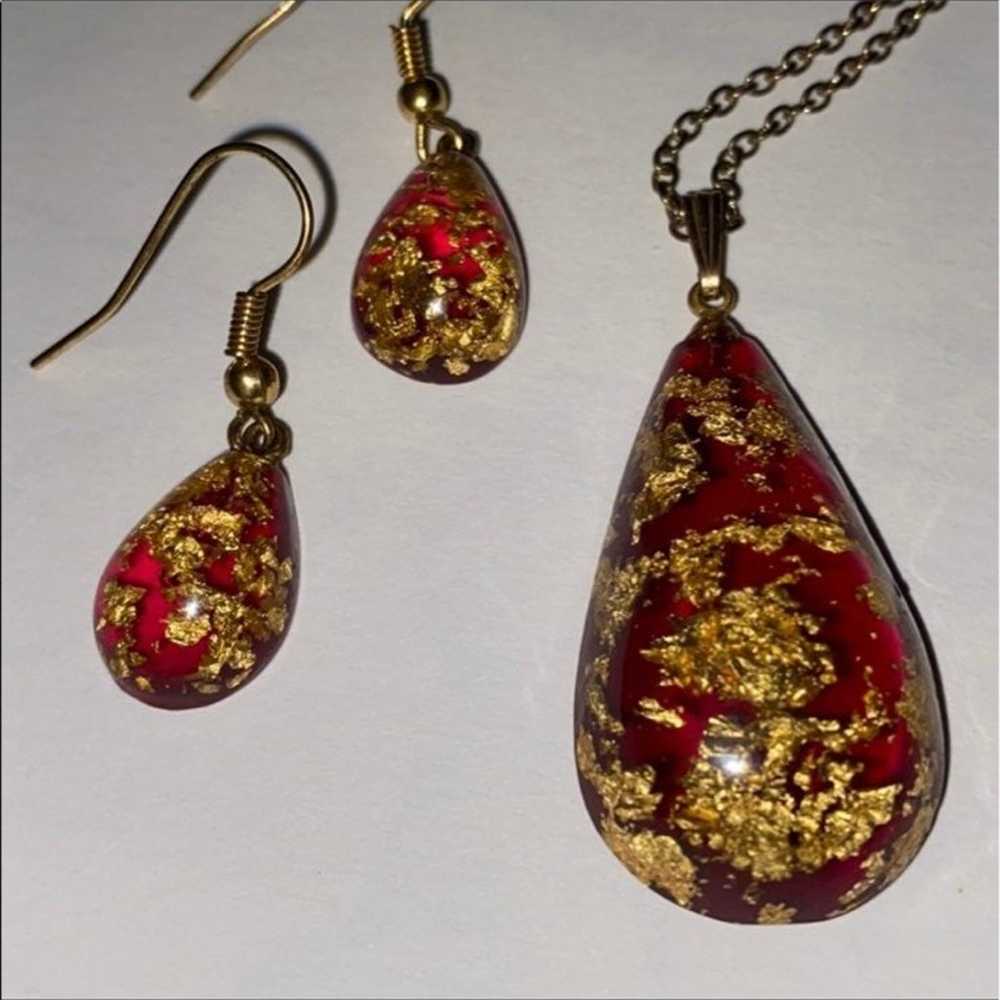 Vintage 12kt gold flake set - image 4