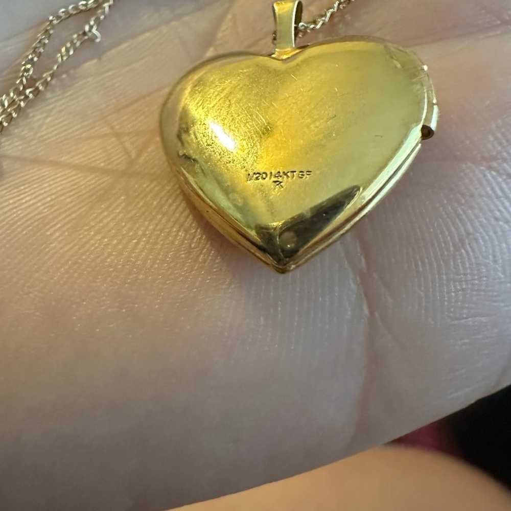 Vintage Gold Filled Heart “ Grandma” Locket Penda… - image 4