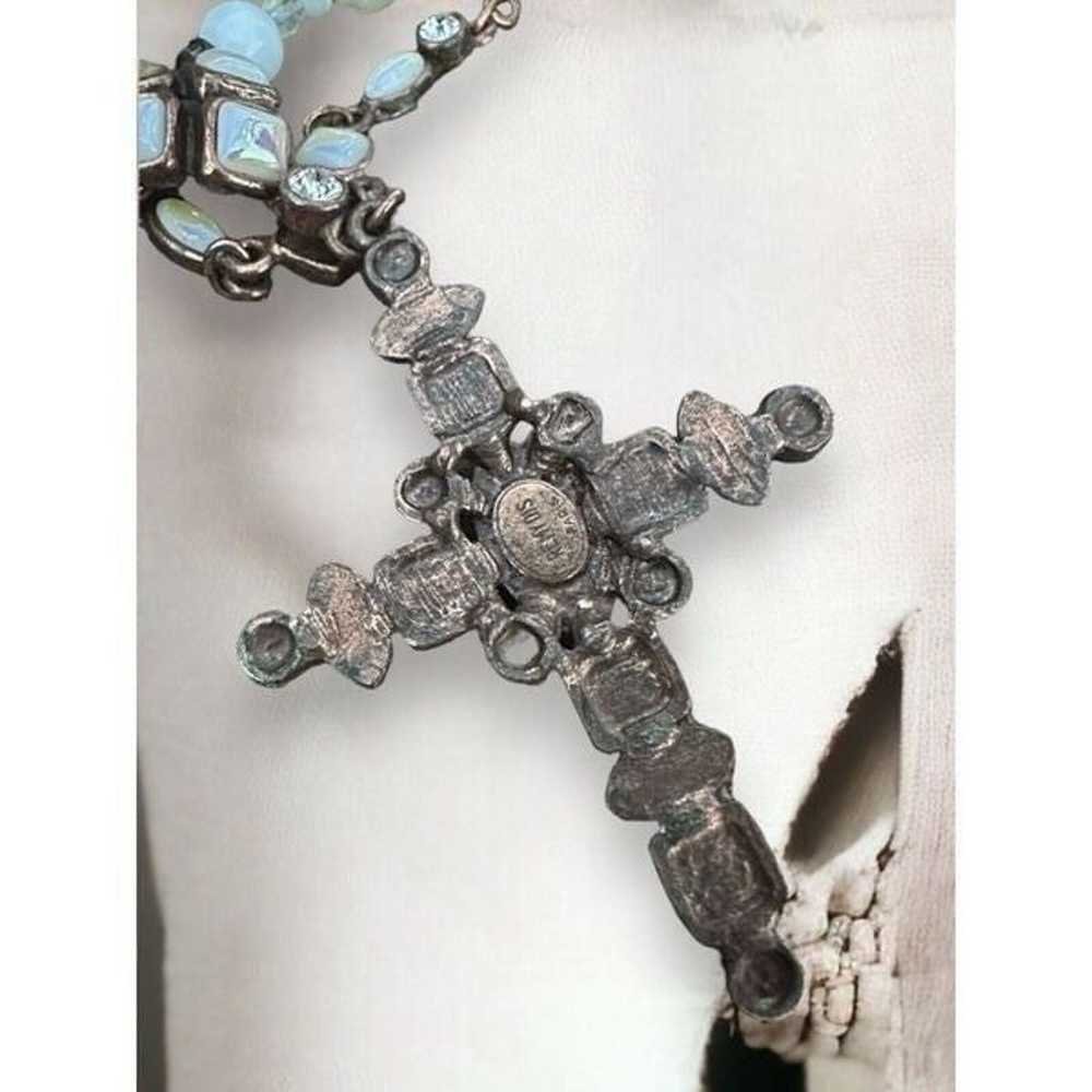 Vintage Remy Dis Paris Signed Rosary Cross Neckla… - image 4