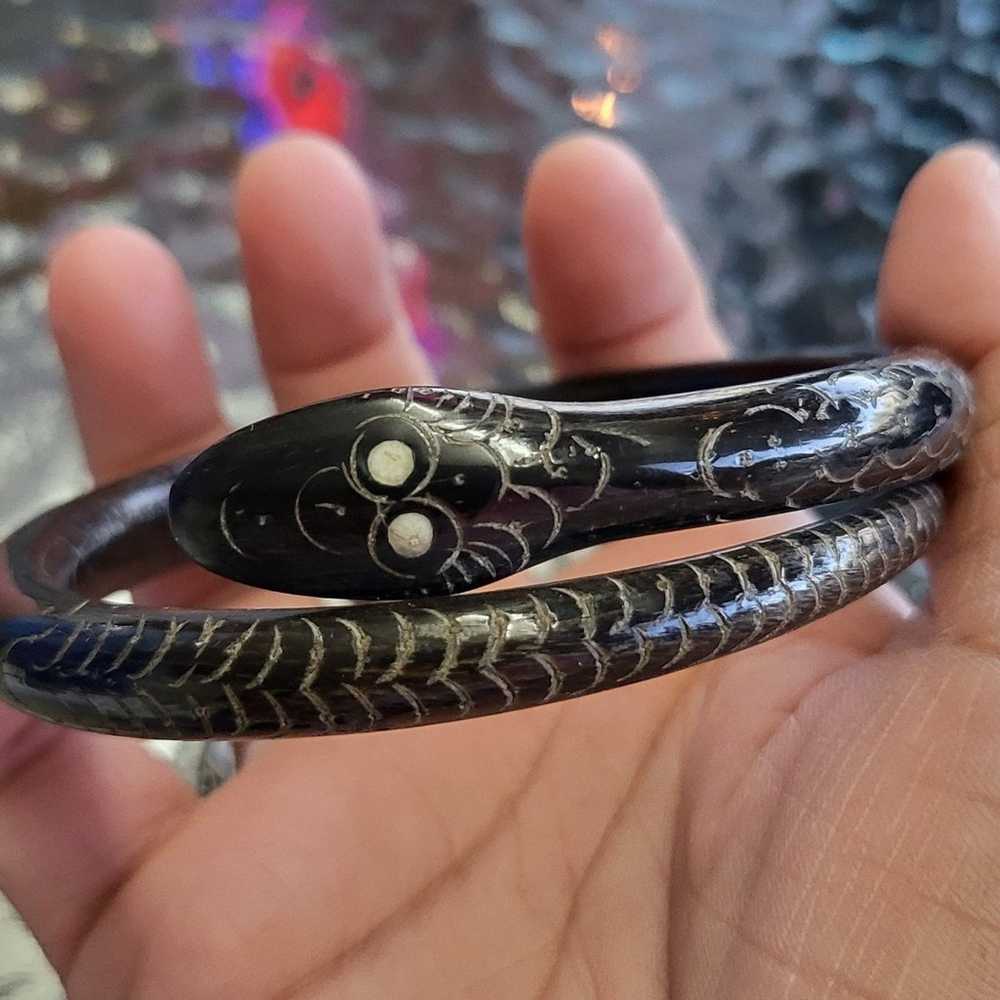 Antique snake bangle - image 4