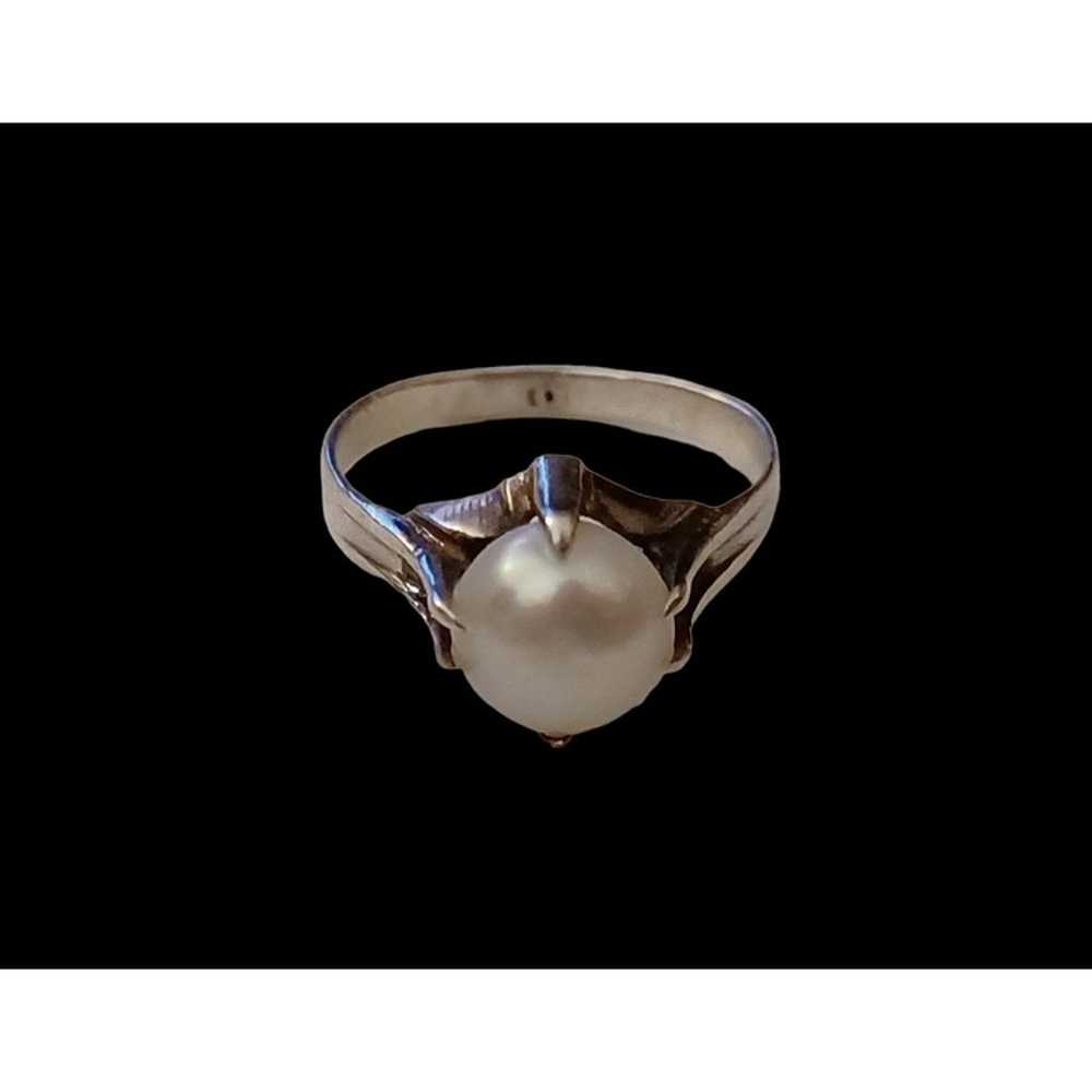 Vintage 925 Sterling Silver White 8.5mm Pearl Cla… - image 7