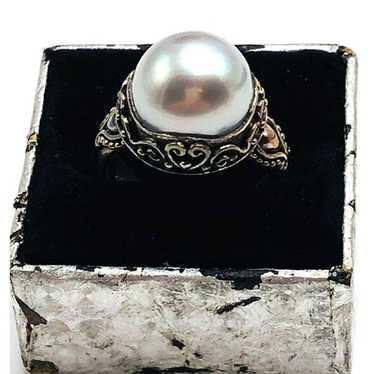 Suarti BA Bali Indonesian Black Pearl Sterling Si… - image 1