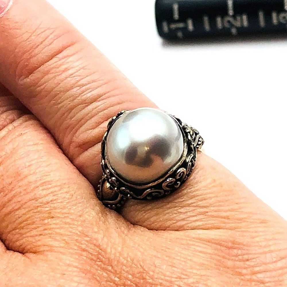 Suarti BA Bali Indonesian Black Pearl Sterling Si… - image 2