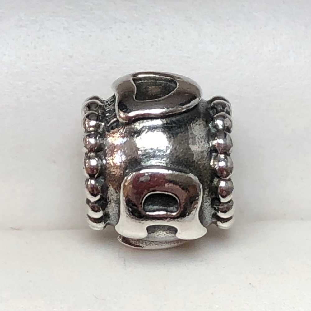 PANDORA DAD RARE & RETIRED SS & 14K GOLD Blue CZ … - image 6